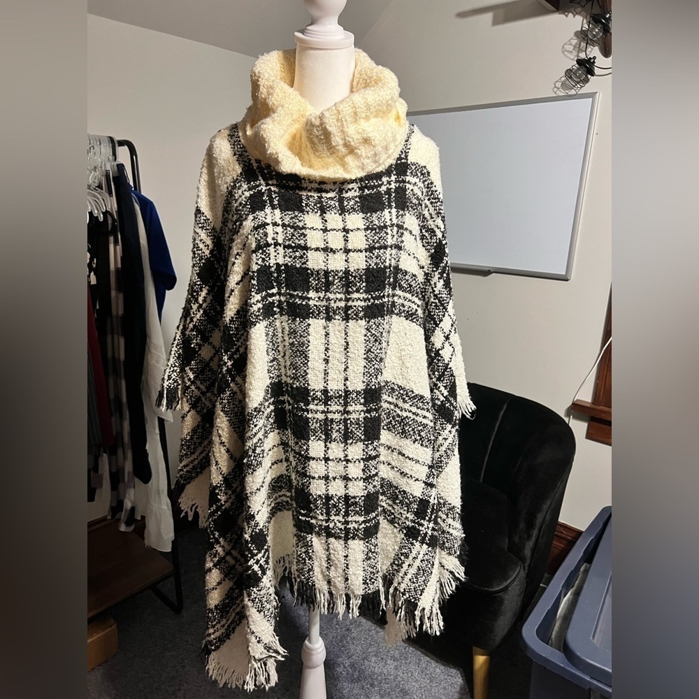 Soft Cowl Neck Poncho